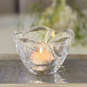 KIG Glass Tealight Holder and Soy Candle Set